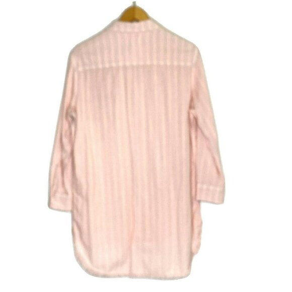 Articles of Society Womens size Large L/S Collared Button Shirt Hi Low Hem Pink - Picture 2 of 10